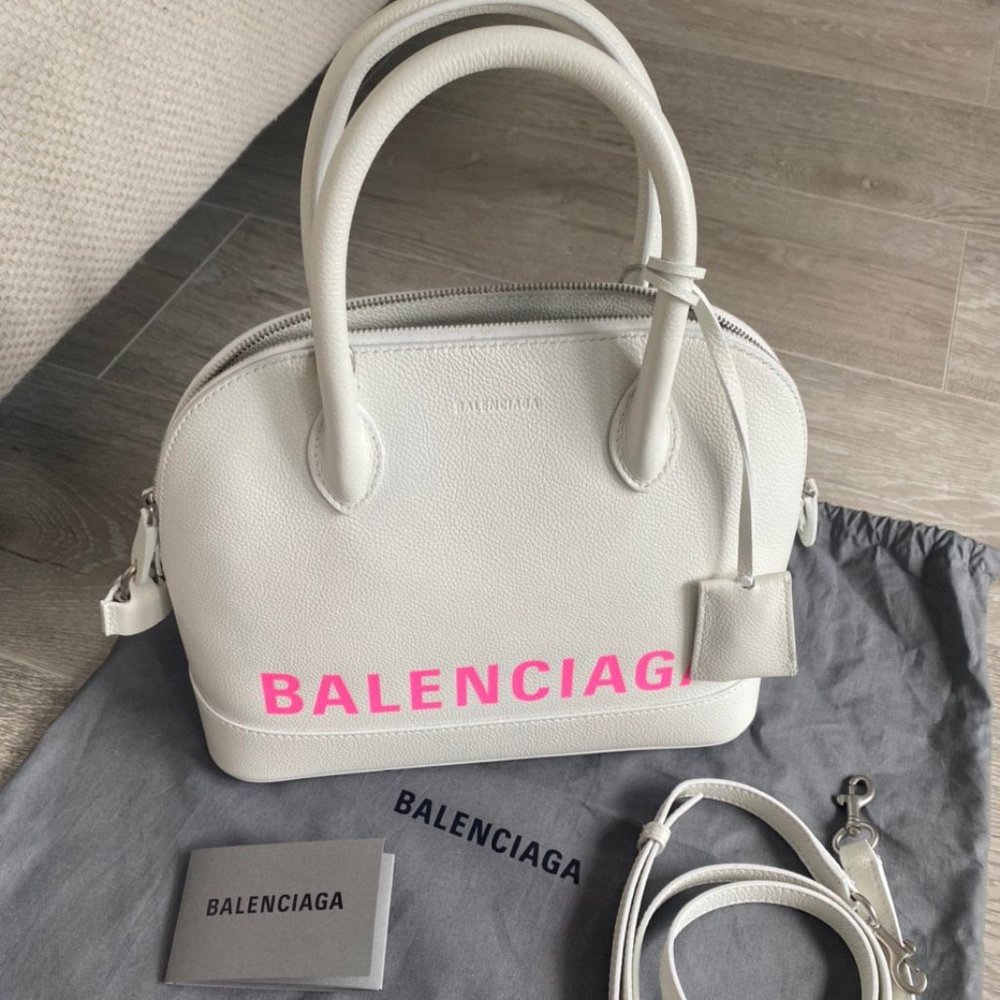 Ville Medium Leather Top Handle Logo Satchel Bag